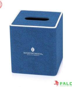 Hộp đựng giấy khách sạn bọc da hình vuông