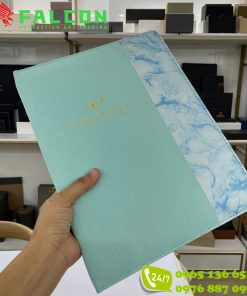 Quyển menu khách sạn bọc da A4