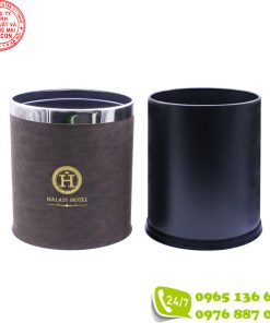 Thùng rác khách sạn bọc da PU cao cấp