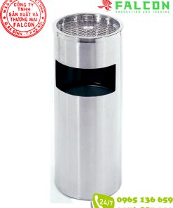 Thùng rác inox trụ tròn