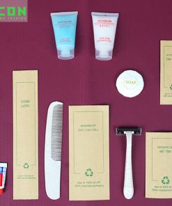 Bộ amenities khách sạn lúa mạch đóng túi giấy kraft có sẵn