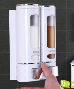 Hộp đôi đựng dầu gội sữa tắm khách sạn gắn tường nhựa ABS