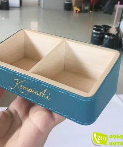 Hộp đựng gói trà, cà phê bọc da