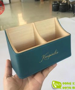Bộ đồ da in in logo khách sạn theo yêu cầu
