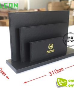 Kệ đựng báo, tạp chí khách sạn bọc da