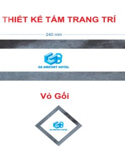 Thiết kế thêu/dệt logo thương hiệu trên tấm trang trí và gối trang trí