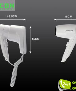 Kích thước máy sấy tóc khách sạn gắn tường