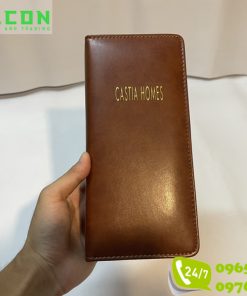 Quyển đựng điều khiển khách sạn bọc da in logo theo yêu cầu
