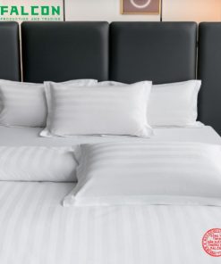 Chăn ga gối đệm vải sọc 3cm tạo điểm nhấn cho không gian