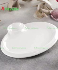 Đĩa tròn kết hợp khay chấm cho nhà hàng, khách sạn