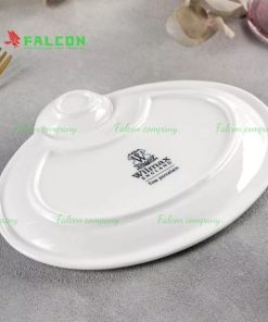 Đĩa tròn kết hợp khay chấm cho nhà hàng, khách sạn