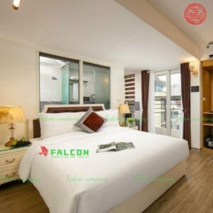Bộ chăn ga trắng cao cấp dành cho khách sạn
