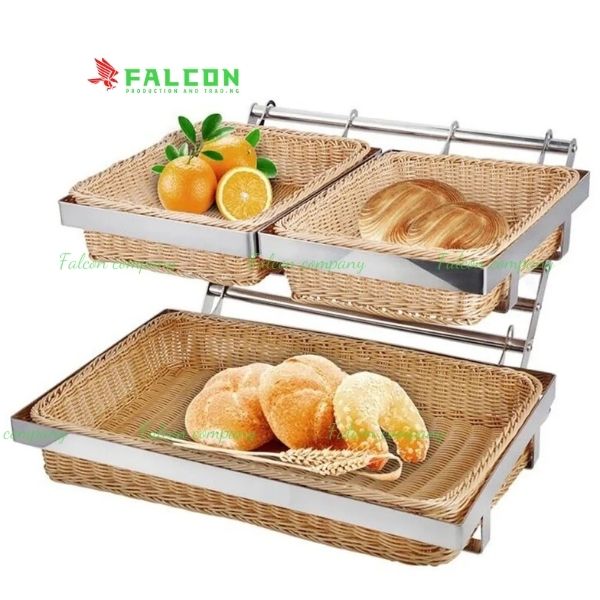 Kệ bánh mì 2 tầng dành cho nhà hàng, khách sạn