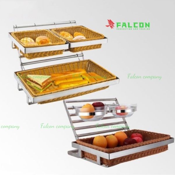 Kệ bánh mì 2 tầng dành cho nhà hàng, khách sạn