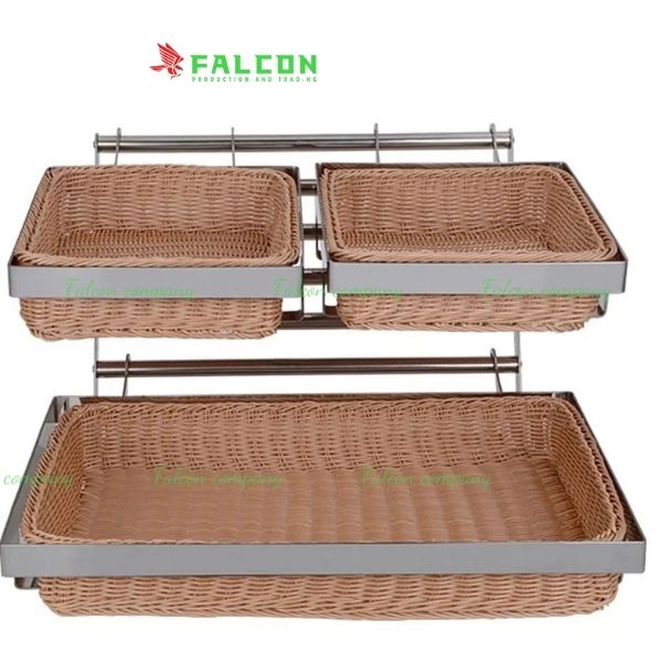 Kệ bánh mì 2 tầng dành cho nhà hàng, khách sạn