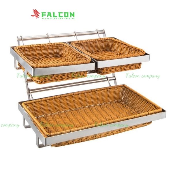 Kệ bánh mì 2 tầng dành cho nhà hàng, khách sạn