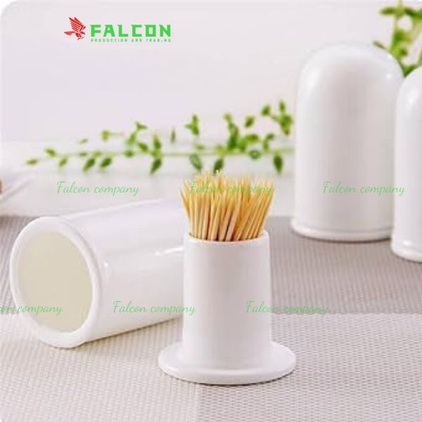 Hủ đựng tắm sứ trắng cao cấp dành cho khách sạn, nhà hàng